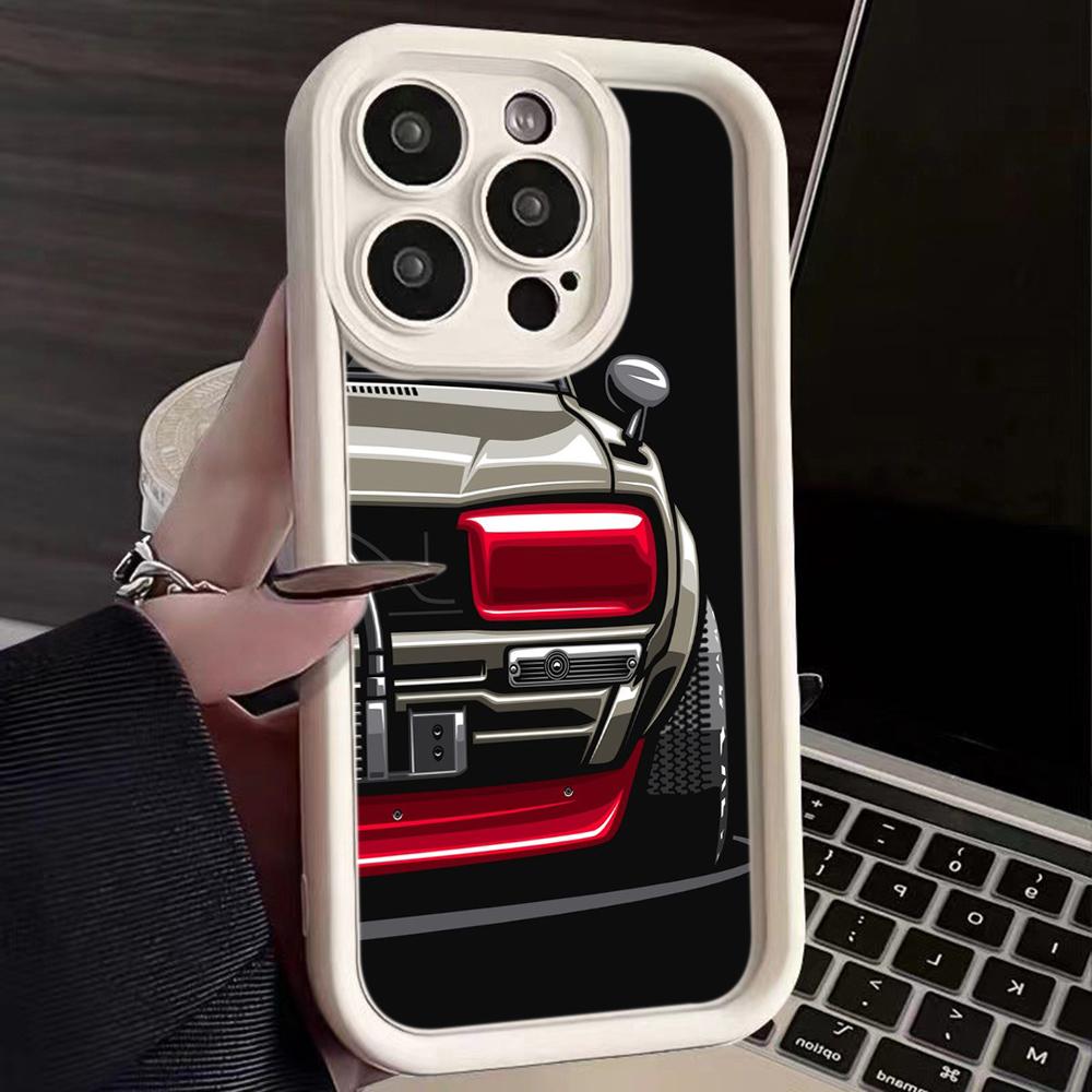 Ae78 Fashion Car Pattern Design Art Protective Phone Cases for iPhone 13 14 15 Pro Max Infinix Hot 40i Tecno Camon 30 20 Pro Angel Eyes TPU Back Cover