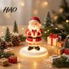 Decorative Lighting for Holidays Santa Claus Figurine with Warm LED Light, Christmas Glowing Tabletop Night Resin Statue Light Decor, Holiday Desktop