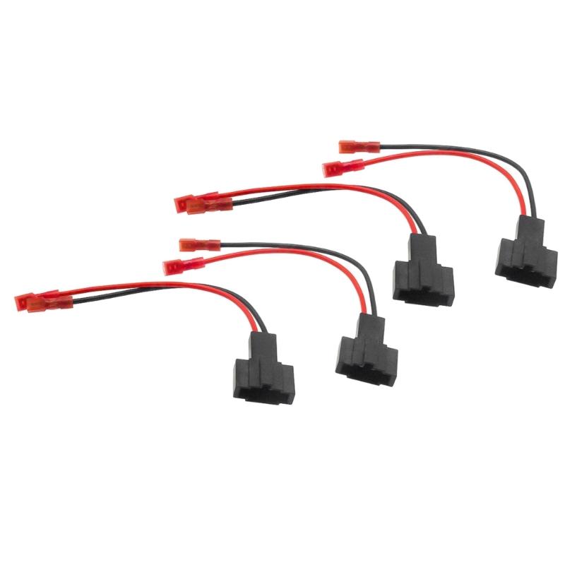 4er-Pack Lautsprecherkabel-Adapterstecker, Ersatzkabelbaum-Adapterstecker für Seat Exeo Leon Mk3