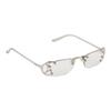 Prada Unregelmäßige Sonnenbrille mit Logo Damen Sonnenbrille Weiß SPRC57_S28H_FE08N_C_052