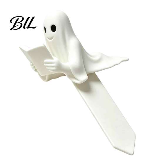 Ghost Theme Reading Tools Book Bookmark, 3D Printed Halloween Page Marker, Marker Lightweight PLA Clip for Students And Office Supplies Creative