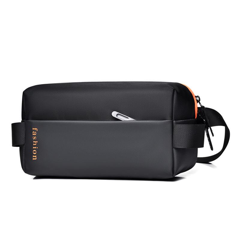 Men's Trendy Patchwork Chest Bag: Fashionable Crossbody for Commuting & Travel