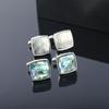 Shell Men Cufflinks Gradient Color Geometric Cufflinks French Shirt Cufflinks  Men Accessories