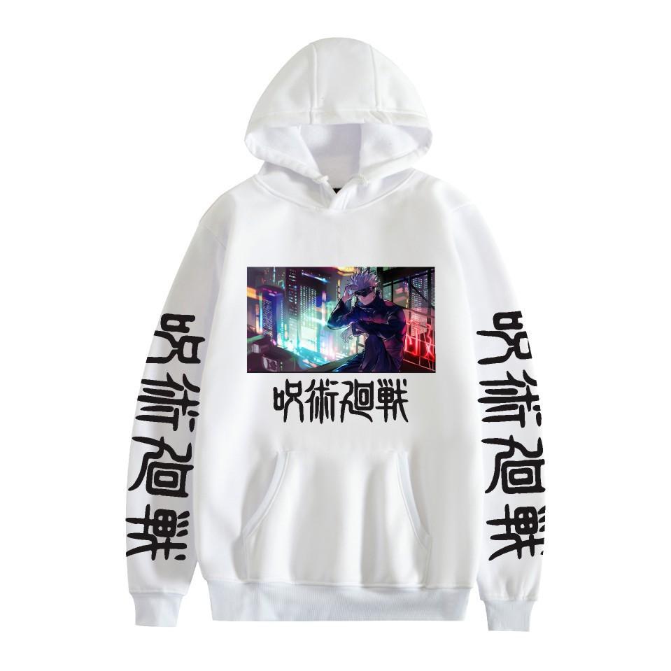 Men Women's Fleece Hooded Jujutsu Kaisen Anime Printed Spring Autumn Pullover Sweatshirt Fashion Hoodie Casual Hip Hop New Men Tracksuit Streetwear