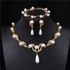 Fashion Pearl Necklace Set For Women - Bracelet And Earrings Set Wedding Jewelry Set For Brides.