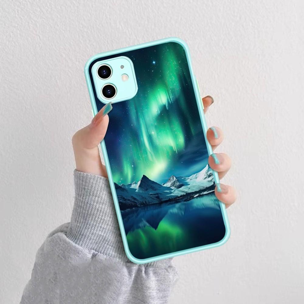 Beautiful Northern Lights Phone Case For IPhone 14 11 12 13 Mini Pro Max 8 7 Plus X XR XS MAX Translucent Matte Cover