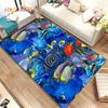 3D Seabed Underwater World Dolphin Turtle Area Rug,Carpet Rug for Living Room Bedroom Sofa Doormat,kids Play Non-slip Floor Mat