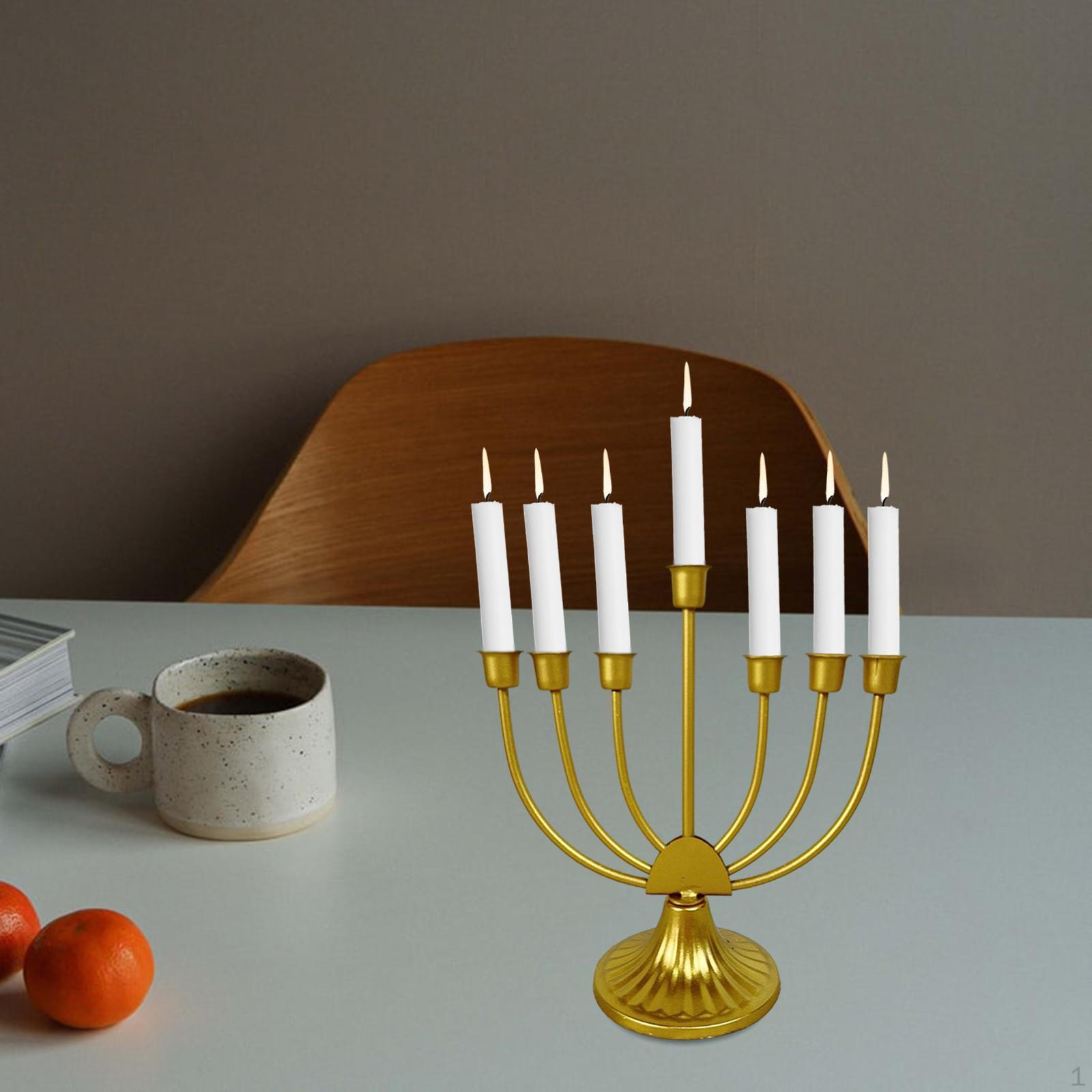 

Класичний єврейський свічник для елегантного домашнього декору 7 Branched