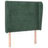 3118135 vidaXL Headboard with Ears Dark Green 93x23x118-128 Cm Velvet