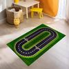 Kinderen Racebaan Tapijt, Kinderen Auto Speelmat, Groen Racebaan Tapijt, Startlijn, Racebaan Tapijt, Kinderkamer Tapijt, Raceauto Decor Vloermat