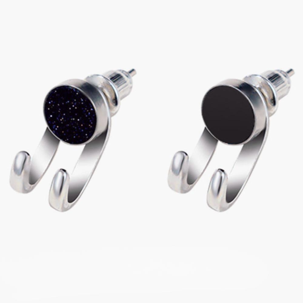 Schwarze Achat-Stein-Ohrringe, Herren-Trend-Persönlichkeit, Herren-Paar-Ohrringe