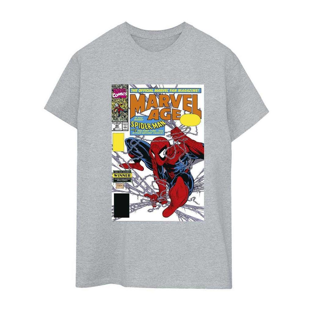 Marvel Womens/Ladies Spider-Man Marvel Age Comic Cover Cotton Boyfriend T-Shirt