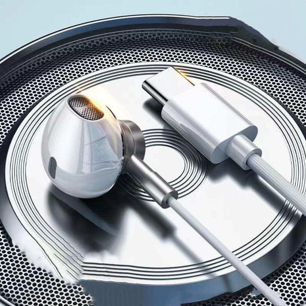 With Mic In Ear Earphones Type C Wired Headset Music Earphones Wired Earphone  Phone/tablet/laptop