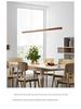 Solid Walnut Chandelier: Modern Chinese-Style Lamp for Living, Dining, or Tea Rooms