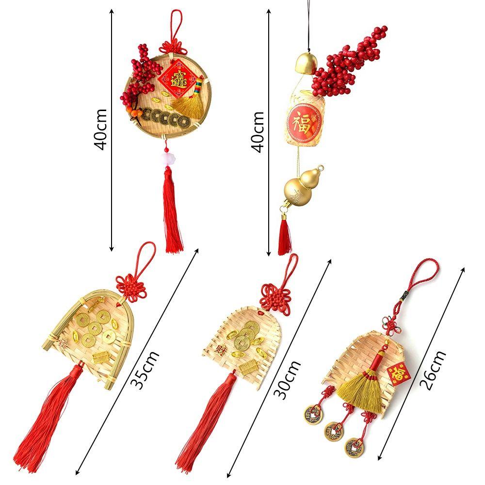 Red New Year Decoration Chinese Knot Tassel Chinese New Year Hanging Pendant Lucky Charm Greeting Chinese Traditional Decoration