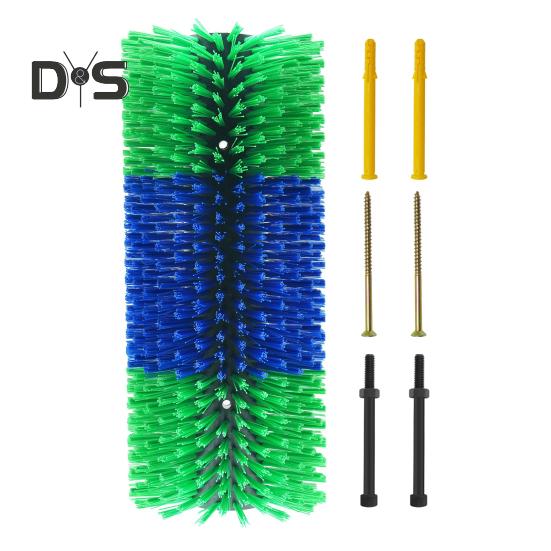 Livestock Scratching Brushes Cow Scratcher Brush with Screws for Back Itch Relief Goat Cleaning Grooming Post Brush for Horse Pig Cattle Supplies