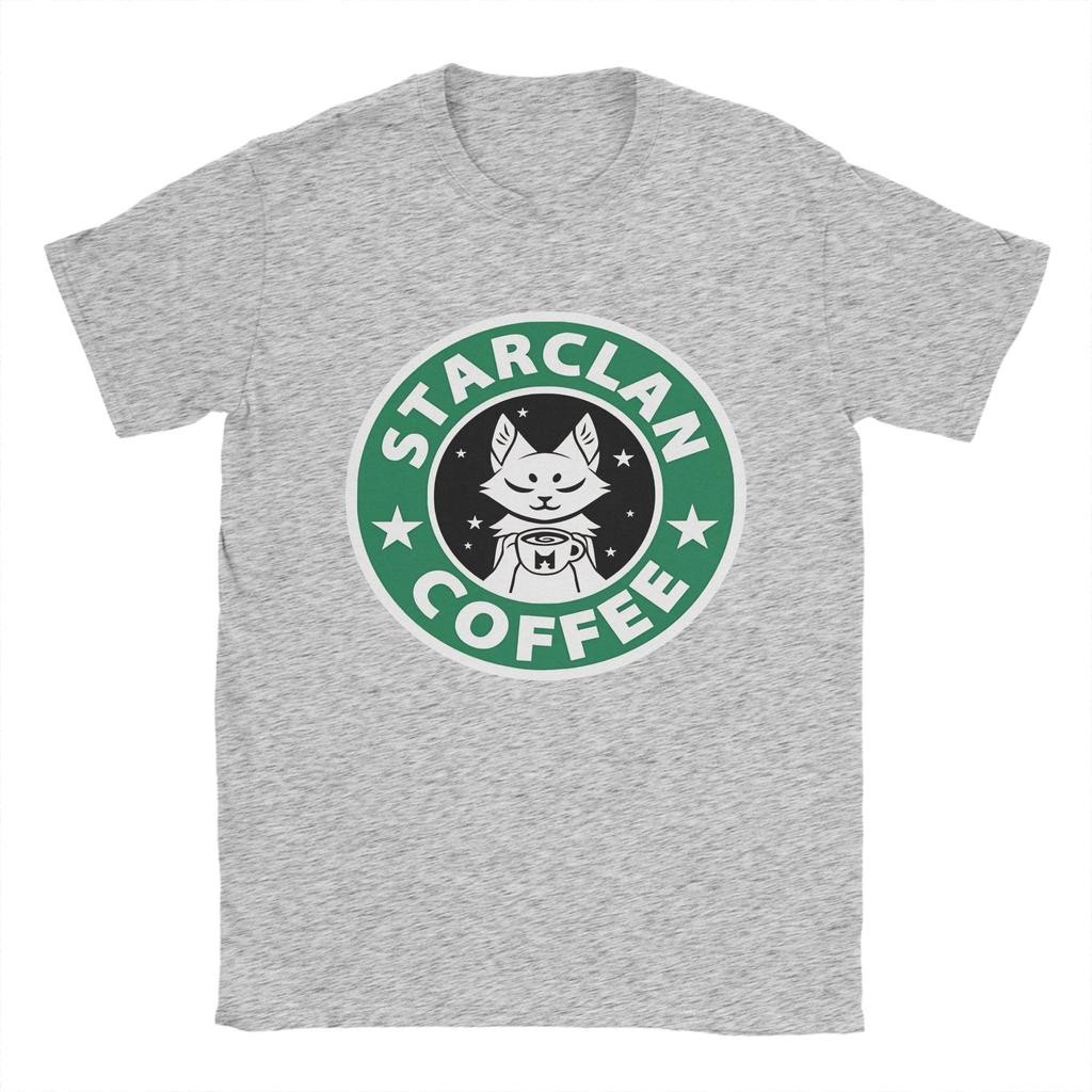Streetwear TShirt Summer StarClan Coffee Leisure TShirts Samurai Cat Cotton Tee Shirt for Unisex Y2K Wholesale Short Sleeve Tees