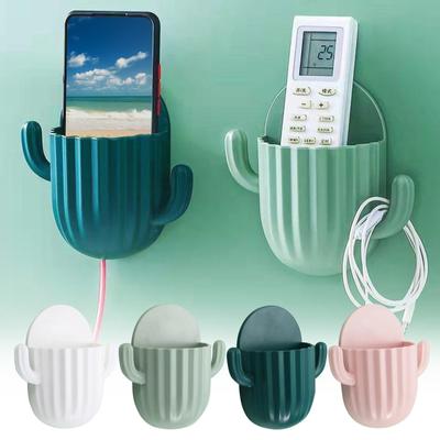 Cactus Wand-Aufbewahrungsrohr, frei stanzbare Wand-Aufbewahrungsbox für Handy-Fernbedienung