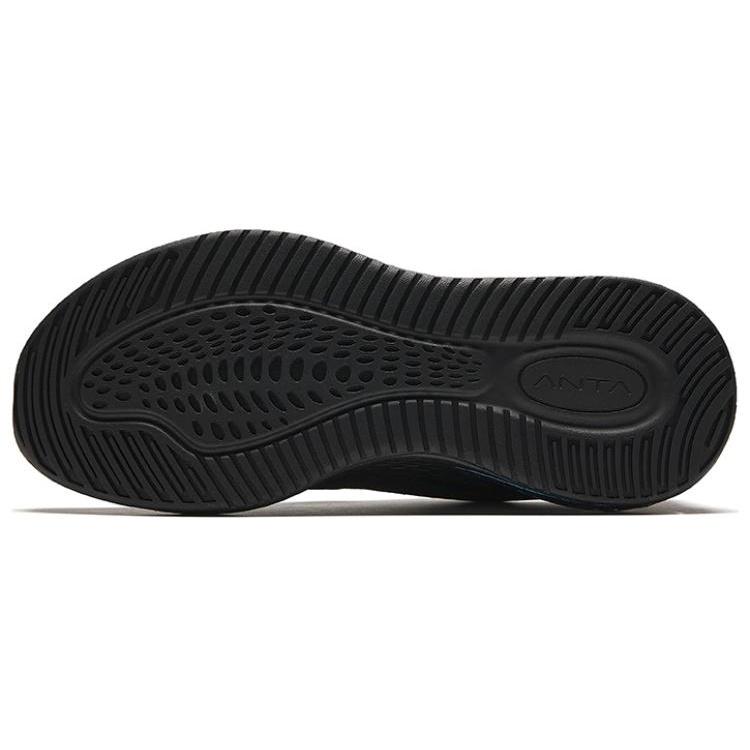 Anta C37+ Cushioning Slip Resistant Breathable Lightweight Low Top Running Shoes Men's Black 912425507-5