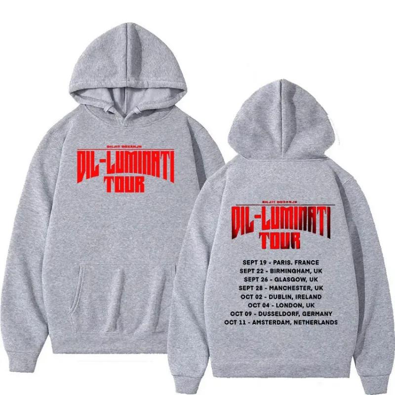 Singer Diljit Dosanjh Dil-Luminati Tour Print Hoodie Boys Harajuku Girls Pullover Music Gift Comfortable Sweatshirt