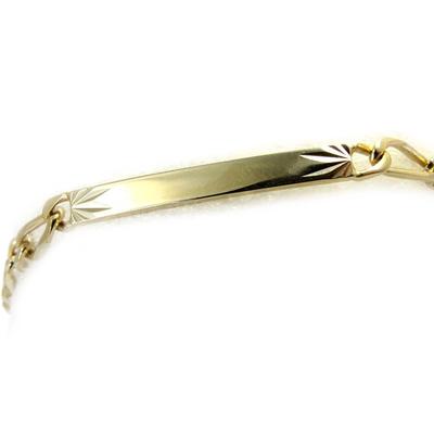 [M4998] - Gold Plated Curb Chain 'Identity' 19 Cm 3 Mm