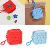 Reusable Silicone Card Holder Cartoon Hole Pattern Compact Wallet  Cartoon Money Bag For Daily Essential Storage