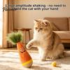 Interactive Exercise Toy for Kittens Wooden Wobble Cat Toy, Self-Righting Tumbler with Feather Indoor Cats, Plush Stable Pets Punching Bag Solid Wood