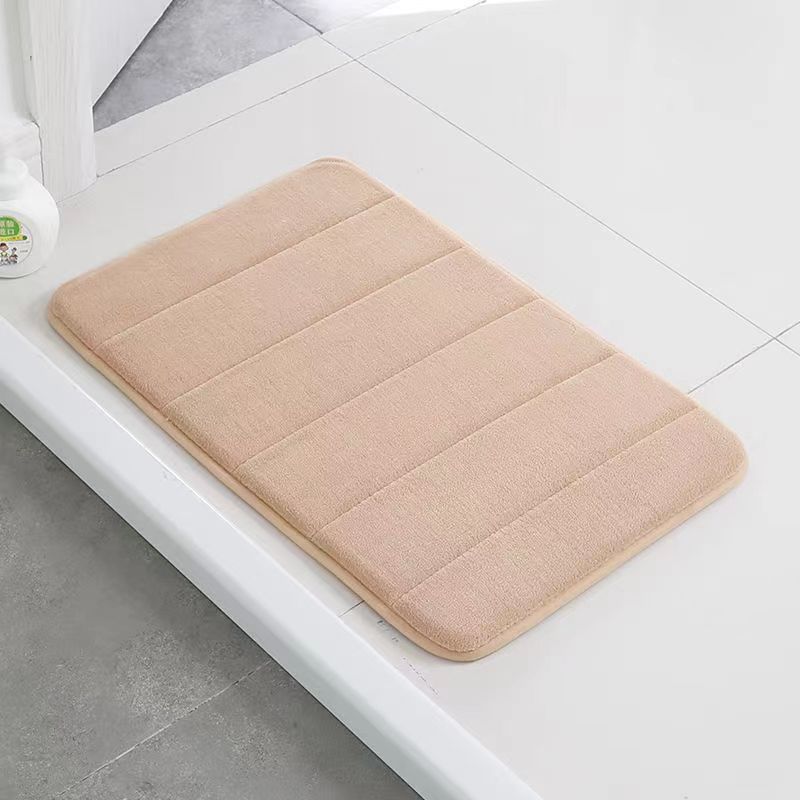 Tapis d'entrée en velours corail Tapis absorbant pour toilettes et salle de bain Tapis en coton à mémoire de forme Tapis épais pour chambre 40 * 60cm