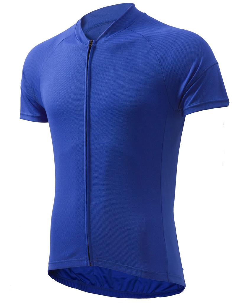 Welkruz Men's Short Sleeve Cycling Jersey, Cycling Apparel for Bicycles, Road Bikes, Summer Cycling, Jersey Shirt, Spring/Summer 2015 (Blue, L)