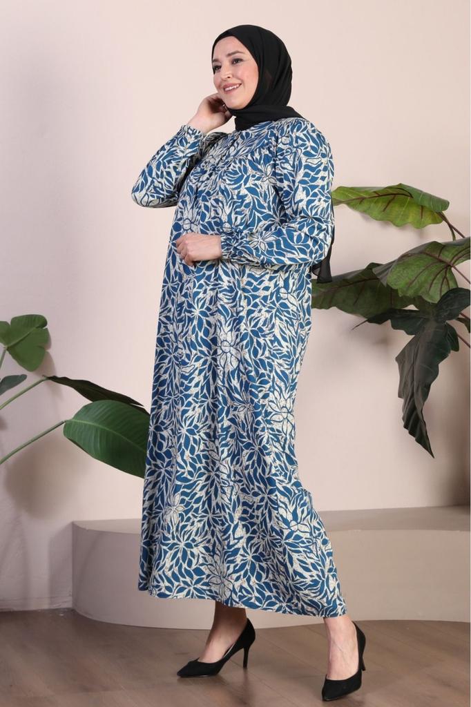 Damen-Kleid in großen Größen, lang, Übergröße, Mutterkleid, Sommer-Hijab-Kleidung