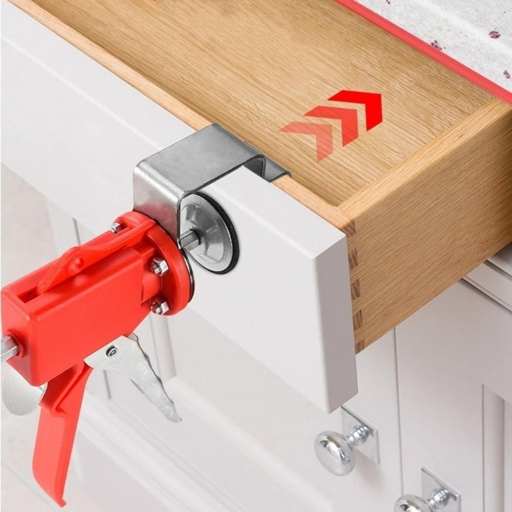 Press Type Drawer Panel Quick Installation Clip Adjustable Quick Installation Drawer Clamp Thickened Stainless Steel L