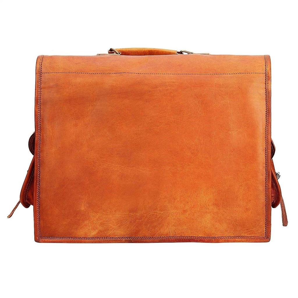 Men's Leather Vintage Travel Laptop Messenger Shoulder Briefcase Satchel Bag