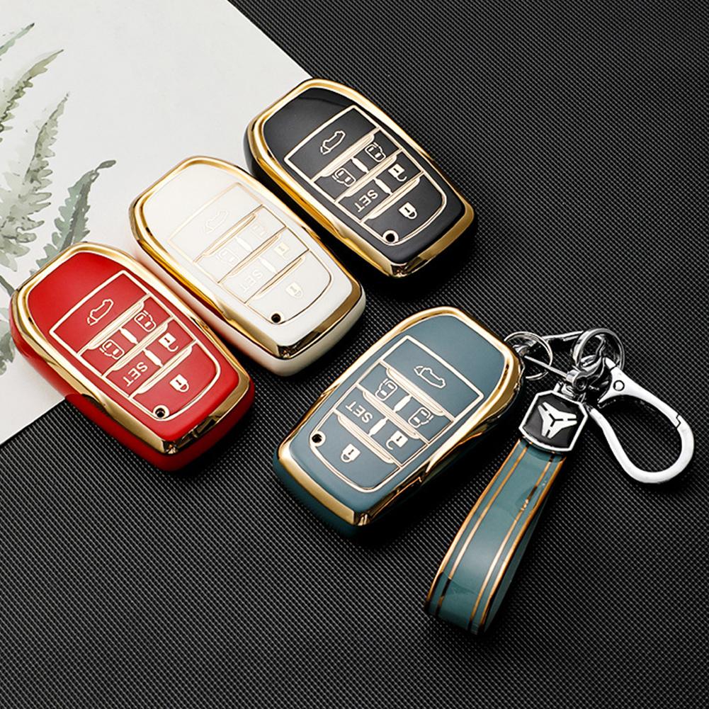 6 Button Car Key Case For Toyota Alphard PREVIA Voxy Noah Esquire Vellfire Harrier Shell Fob Holder Car Key Cover Key Shell