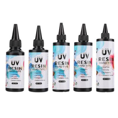 UV Reçine El Işi Şeffaf Renkli Sararma Önleyici Hızlı Kürlenen Şeffaf UV Tutkal Yapıştırıcı Craf için