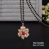 Women's Fashion Crystal Sweater Necklace with Flower Pendant - 2021 Versatile Charm Accessory