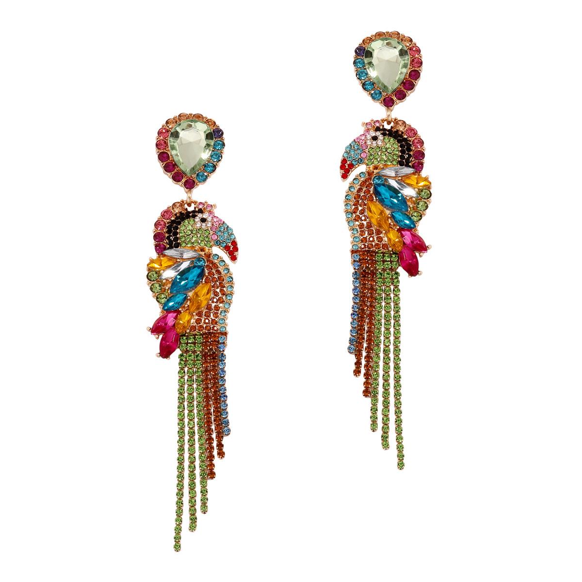 22646 Women's Light Exquisite Bird Diamond Cute Luxury Versatile Trendy Fashion Earrings Earrings