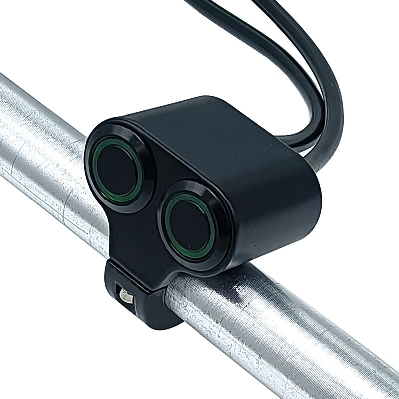 Double Button Motorcycle Switch Controller Steering Turn Lamp On-off For Motorbike 22mm Handle Bar Waterproof LED Head Fog Light