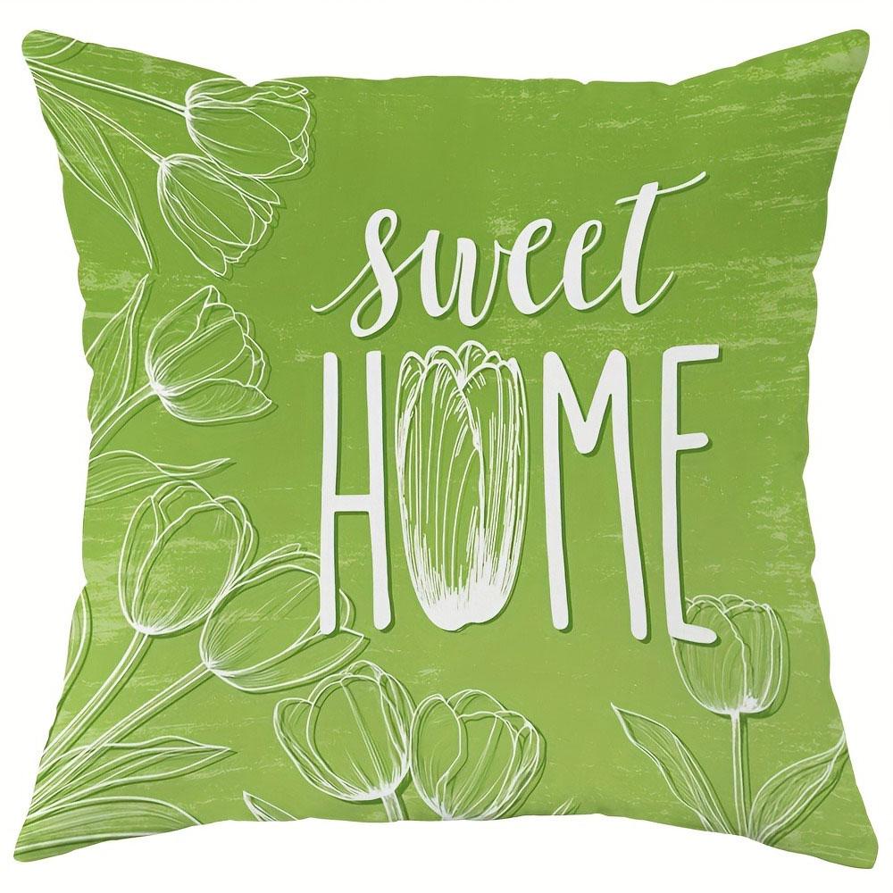 Nordic Dwarf Flower Pattern Home Decor Pillowcase Bedroom Living Room Sofa Decoration Polyester Cushion Cover with Zipper