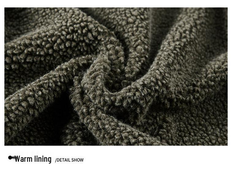 Men's Lambswool Coat: New Style Autumn/Winter Thick Velvet Warm Cotton Workwear Jacket