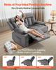 VEVOR Loveseat Recliner Sofa, Power Reclining Couch with Heating and Massage, Soft Velvet Electric Recliner Sofa with USB Ports