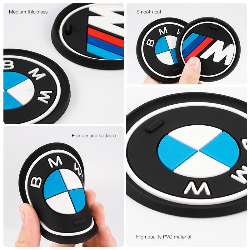 2Pcs Car Coasters Silicone Non-Slip Water Cup Mats For BMW G30 G32 G01 G02 G05 G06 G07 G26 G23 G22 F40 F20 G08 G16 glasses clip FY0