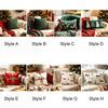3D Embroidered Pattern Christmas Throw Pillow Cover Christmas Tree/Leaf Rectangular Sofa Pillowcase Square Washable