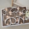Pet Dog Fleece Vest With Cute Bear Print, Polyester Cotton Winter Sleeveless Coat For Small Dogs, Dark Coffee XS Puppy Daily Wear Outfit