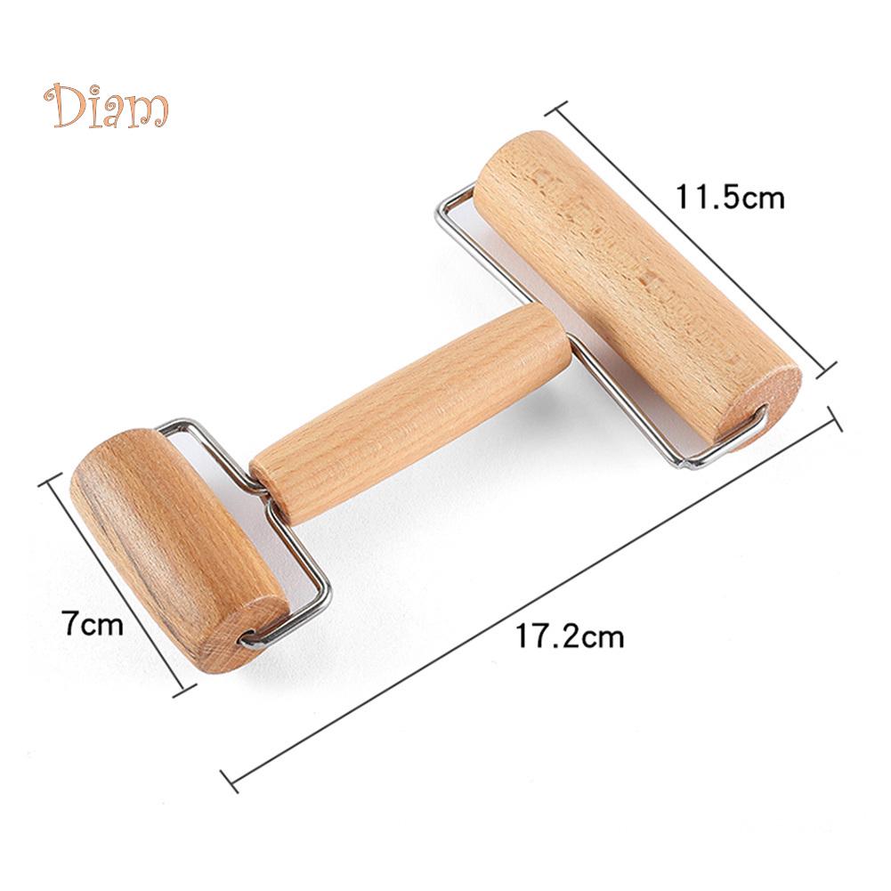 NO.HS Double-end Wooden Rolling Pin Manual Push Dough Roller Cookie Pizza Baking Tool