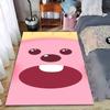 Pink Cartoon Face Carpet, Cute Animal Expression, Bedroom Decor Suitable for Use As an Anti-slip for Living Room Bedroom Sofas