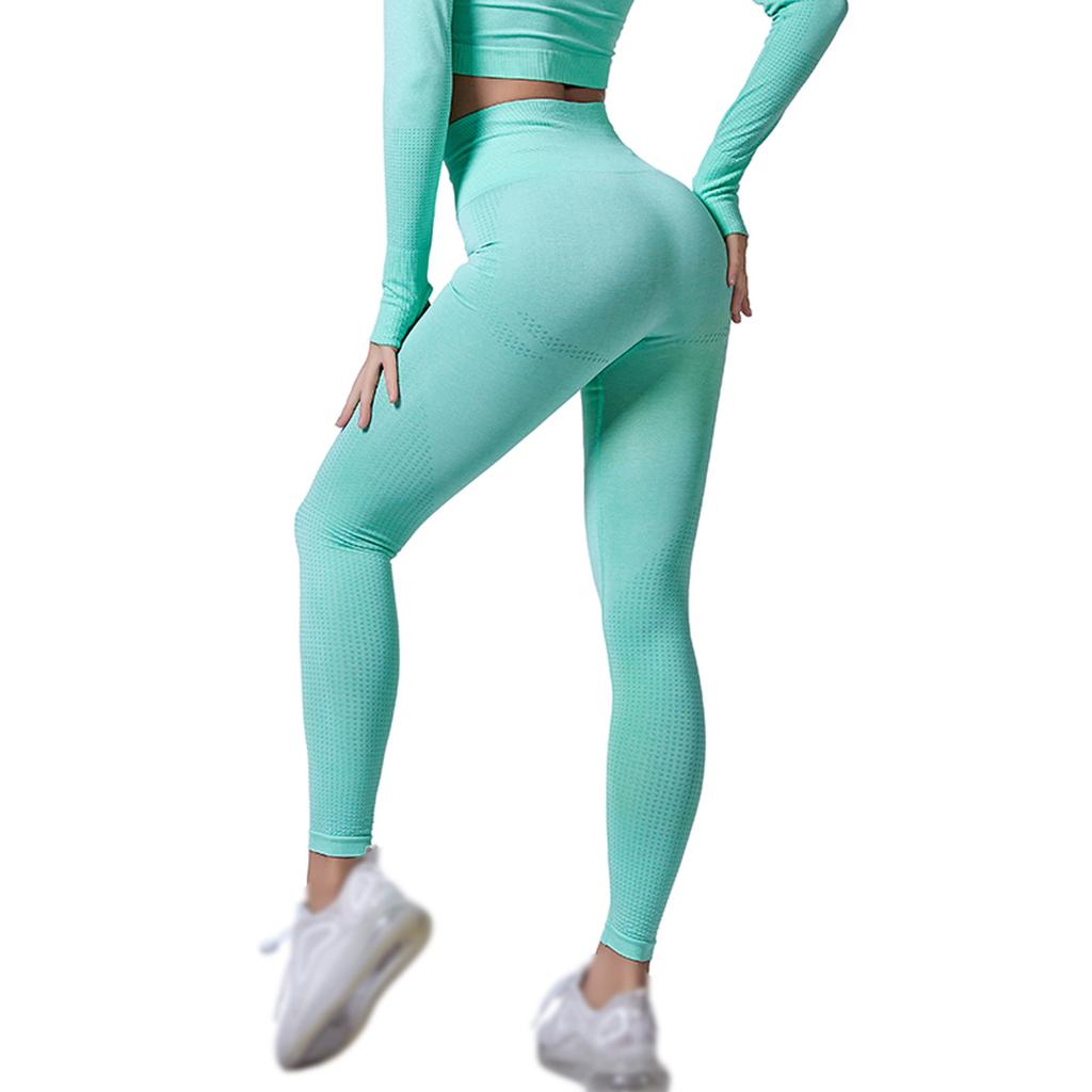 Damen Yogahose, eng anliegend, hohe Taille, Hüftheben, sexy, eng anliegend, nahtlos