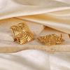 European & American Titanium Steel Square Earrings: Stylish Women's Gold-Plated Jewelry