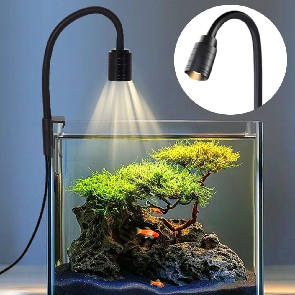 Adjustable Zoom Mini Clip-on Aquarium Lamp Adjustable Focus Spotlight  South American Fish Tank