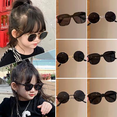 Children'S Uv Protection Black Sunglasses Boys Outdoor Beach Shading Black Frame Glasses Girls Sunglasses