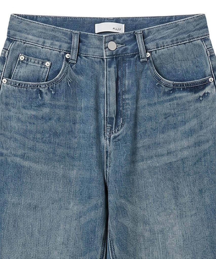 Eilubeu Deep Blue Wide Denim Aasedp103P